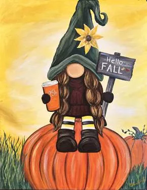 Pumpkin Spice Kinda Gnome — Painting