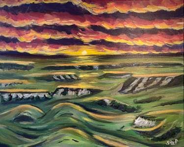 Big Muddy Sunset with Joyce (Of Art!!) Team Creative Magic