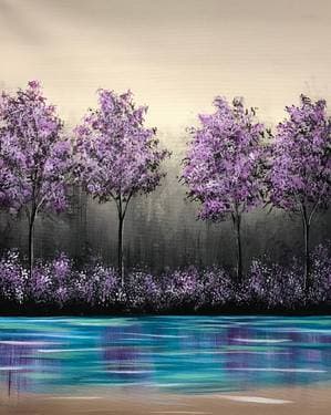 Simple Spring Forest - Paint and sip event at Crow and the Pitcher in Murray , UT - PaintNite.com