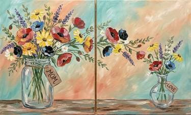 The More We Grow Together - Partner Painting - Paint and sip event at Mighty Squirrel Fenway in Boston, MA - PaintNite.com