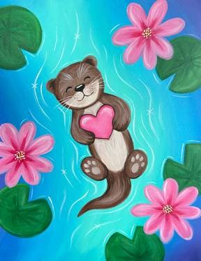 Whole L’Otter Love 4U - Paint and sip event at Rendezvous Pub in Langley, BC - PaintNite.com