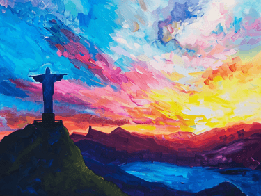 Rio De Janerio- Wanderlust Collection - Paint and sip event at The One Sixty Wine Bar & Cafe in Port Moody, BC - PaintNite.com