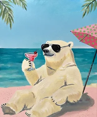 Polar Bear Beach Day at Mtn. Mike's on Commerce Blvd. in Rohnert Park — Painting