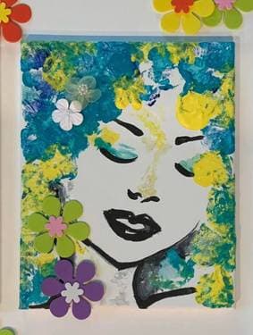 Flowers In Her Hair III - Paint Nite event in Palmetto, GA