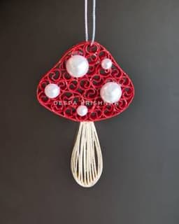 Mushroom Ornament - Paper Quilling thumbnail