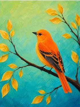 Golden Songbird - Paint Nite event in Maple Ridge, BC