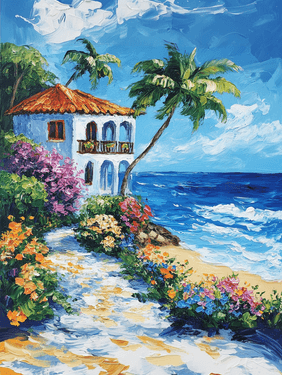 Ocean Villa by The Sea - Paint and sip event at Rendezvous Pub in Langley, BC - PaintNite.com