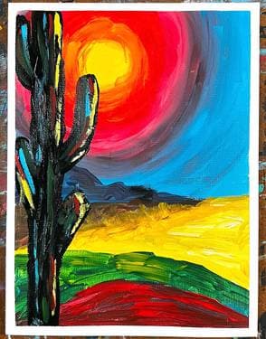 On Demand: Colorful Cactus Sunset with Benjamin Carrasco