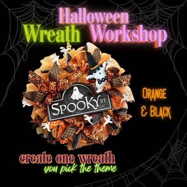 Halloween Wreath Workshop - Brews, Boos, and Halloween Vibes — Painting