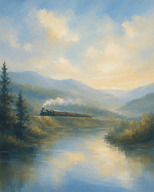 Mountain Train — Painting