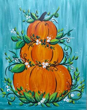 Cutie-pie Pumpkins - Paint and sip event at Top Shelf Bar & Grill in Gurnee, IL - PaintNite.com