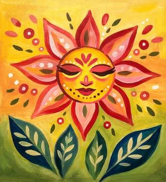 Sun Flower Power ll - Paint Nite event in Fremont, CA