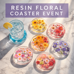 Floral Resin Coaster Workshop thumbnail