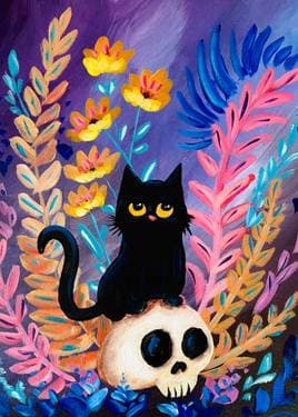My Spooky Little Kitty Cat - Paint and sip event at Pub Fiction in Ancaster, ON - PaintNite.com