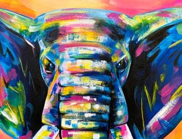 Vibrant Elephant - Paint and sip event at Keenan's Irish Pub in Brampton, ON - PaintNite.com