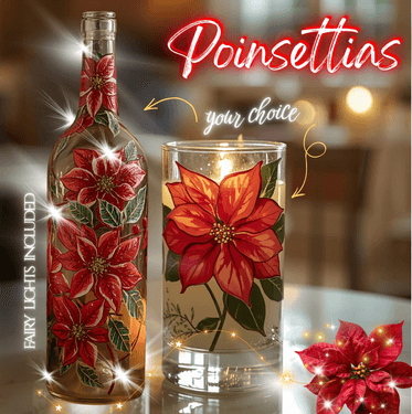 Sip, Glass Paint & bloom Poinsettias – The Ultimate Glass Paint Night out at Grafted Cellars! — Painting