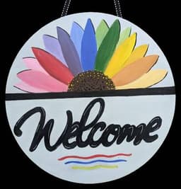Rainbow Flower Door hanger thumbnail