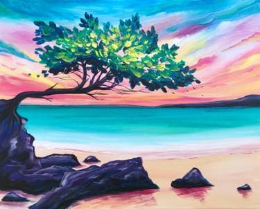 Beach Bonsai - Paint and sip event at PF Changs Sunnyvale in Sunnyvale, CA - PaintNite.com