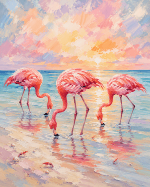 Flamingo Beach Sunset - Paint Nite event in NAPA, CA