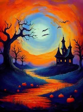 Halloween Witchy Landscape