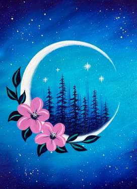 Celestial Aesthetics - Paint and sip event at Ricky's All Day Grill - Sherwood Park in Sherwood Park, AB - PaintNite.com