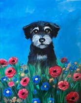 Puppy Dog with Poppies thumbnail