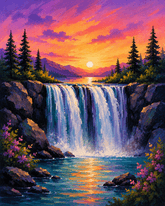 Mountain Sunset Falls thumbnail