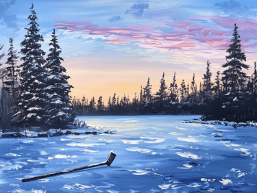 Hockey Northern Ice Match - Paint and sip event at The Twin Otter Pub in Edmonton, AB - PaintNite.com