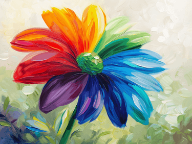 Colorful Petals - Paint and sip event at The Experience LI in Hauppauge, NY - PaintNite.com