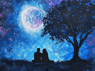 Under The Stars with You - Paint and sip event at Levittown Lanes Bar & Grill in Levittown, NY - PaintNite.com