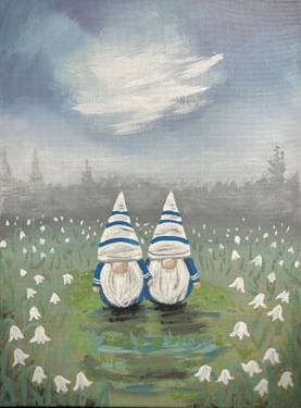Gnomebody Comes Between Us - Paint Nite event in Regina, SK