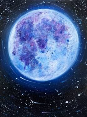 Glowing Galaxy Moon - Paint and sip event at Barleycorn's Brewhouse in Wilder, KY - PaintNite.com