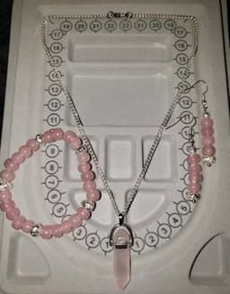 Rose Quartz Jewelry Set thumbnail