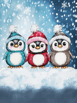 Cute Christmas Penguins thumbnail
