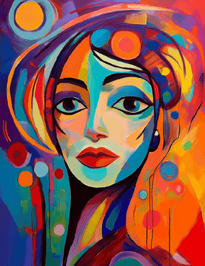 Abstract Portrait Painting - Paint and sip event at Tunnel Espresso in Pointe-Claire, QC - PaintNite.com