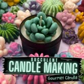 Succulent Terrarium Soy Candle Making Workshop (Live, Virtual Candle-Making Workshop with Supplies Included) thumbnail