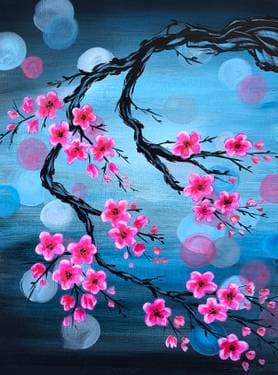 Cherry Blossoms in Bloom - Paint Nite event in Duarte, CA