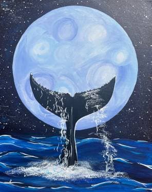 The Whale and The Moon - Paint Nite event in Duarte, CA