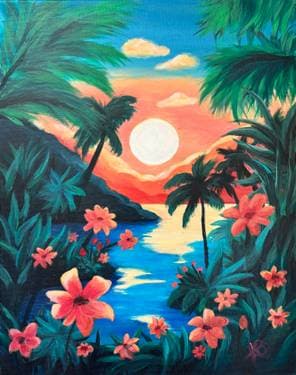 Golden Sunshine - Paint Nite event in Vancouver, BC