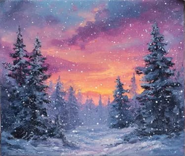 Winter Tree Farm — Painting