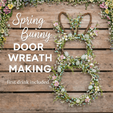 Spring Bunny Wreath Making Workshop- First Drink Included - Paint and sip event at Long Beach Hotel in Long Beach, NY - PaintNite.com