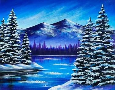 Northern Passage - Winter at Anchorage Brewing Company — Painting