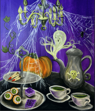 High Tea Halloween - Paint and sip event at Applebees in Chico, CA - PaintNite.com