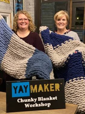 Chunky Blanket Making with Friends - Paint and sip event at Hastings Racecourse & Casino in Vancouver, BC - PaintNite.com