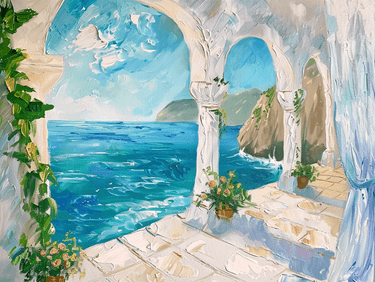Grecian Ocean Villa - Paint Nite event in sa, CA