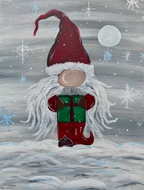 Gnome for the Holidays - Paint and sip event at Ravens Ring Brewing Company in Anchorage, AK - PaintNite.com