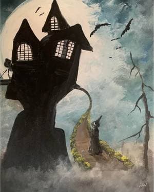 Ward's "The Witch is Inn" - Paint and sip event at Broadway Bar and Grill Portobello in Ottawa, ON - PaintNite.com