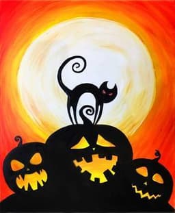 Halloween pumpkins and a cat thumbnail