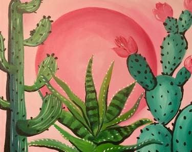 Under The Desert Sky - Paint Nite event in Ventura, CA