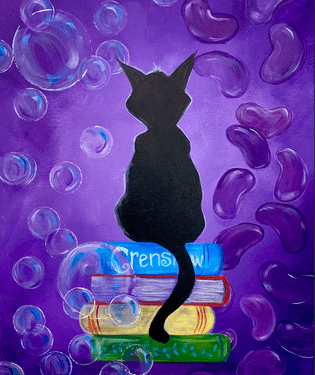 Thursday Bubble Baths, Jelly Beans & One Imaginary Cat — Painting